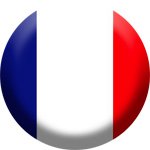 Flag of France in a round shape