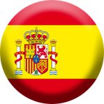Flag of Spain in a round shape