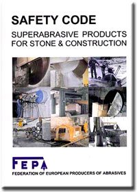 cover page of the code for a safe use of superabrasives for stone and construction